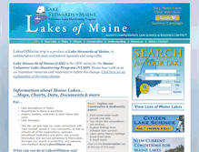 Tablet Screenshot of lakesofmaine.org